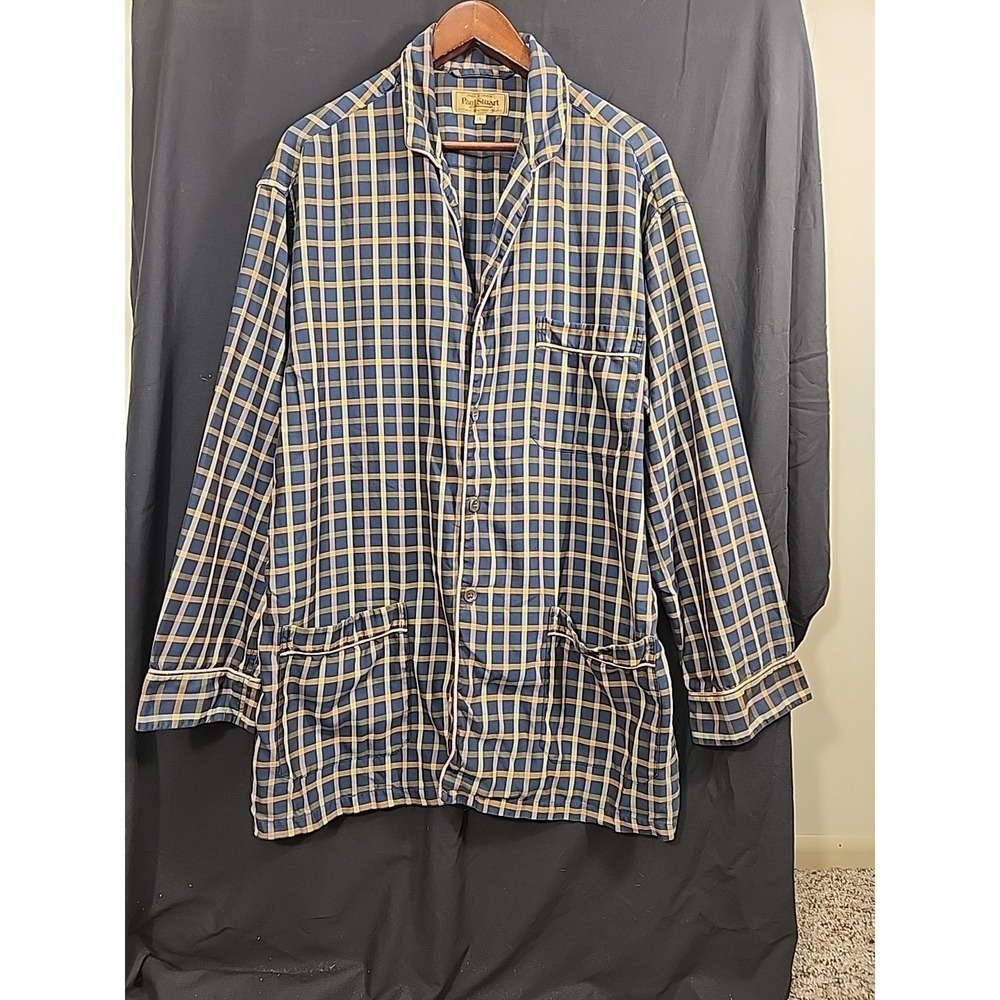 Paul Stuart‎ Pajama Shirt. Aid Navy Striped Size Large Mens